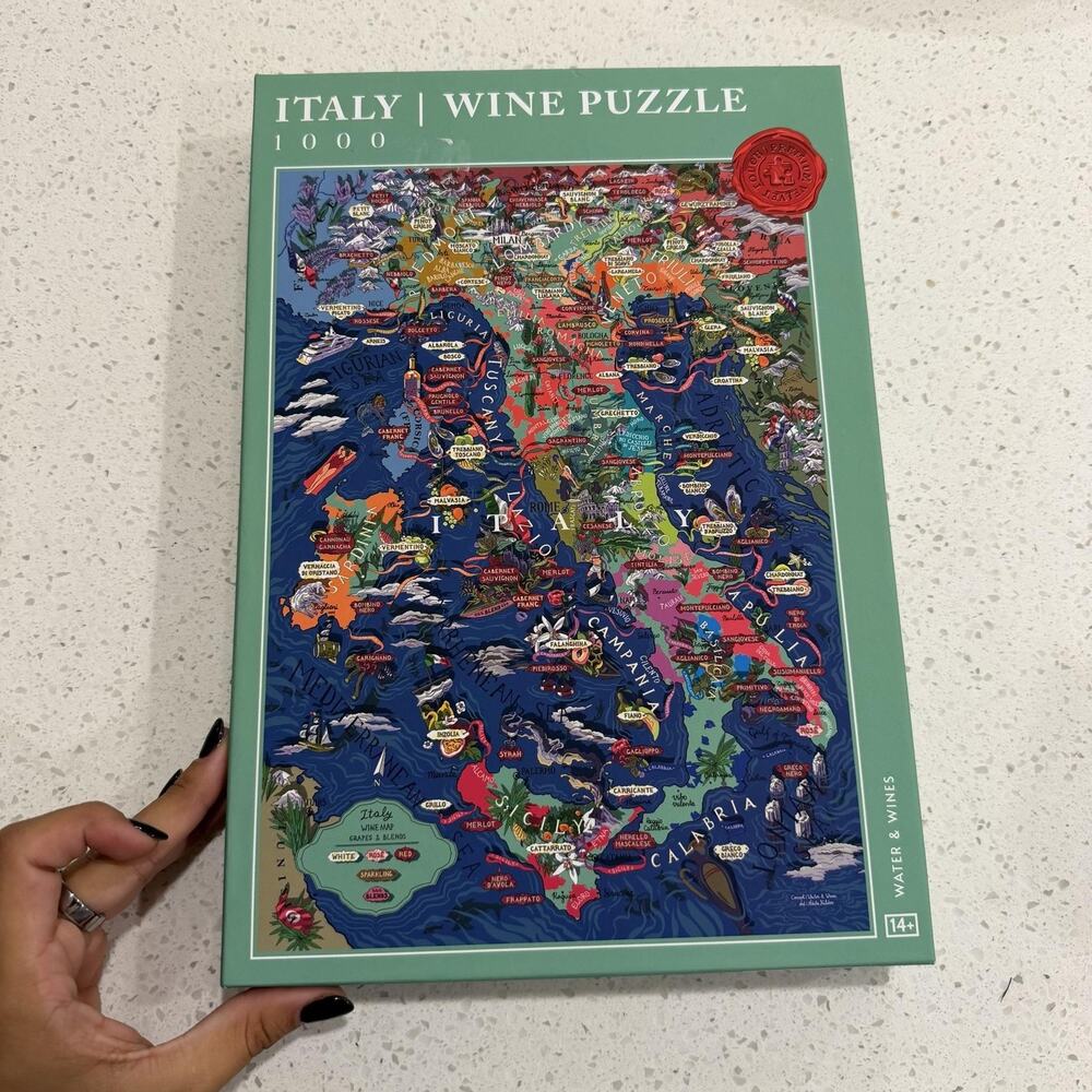 Water & Wines Italy Wine Regions 1000 Piece Jigsaw Puzzle Multicolor Educational